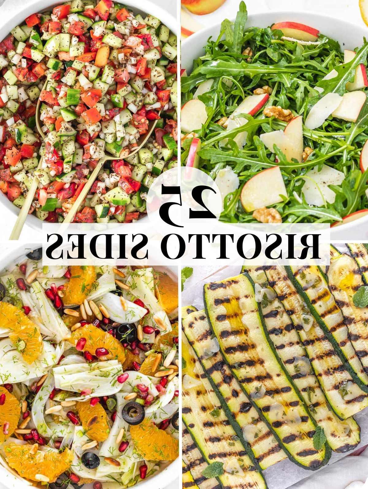 25 einfache Beilagen für Risotto mit Salaten und Gemüse