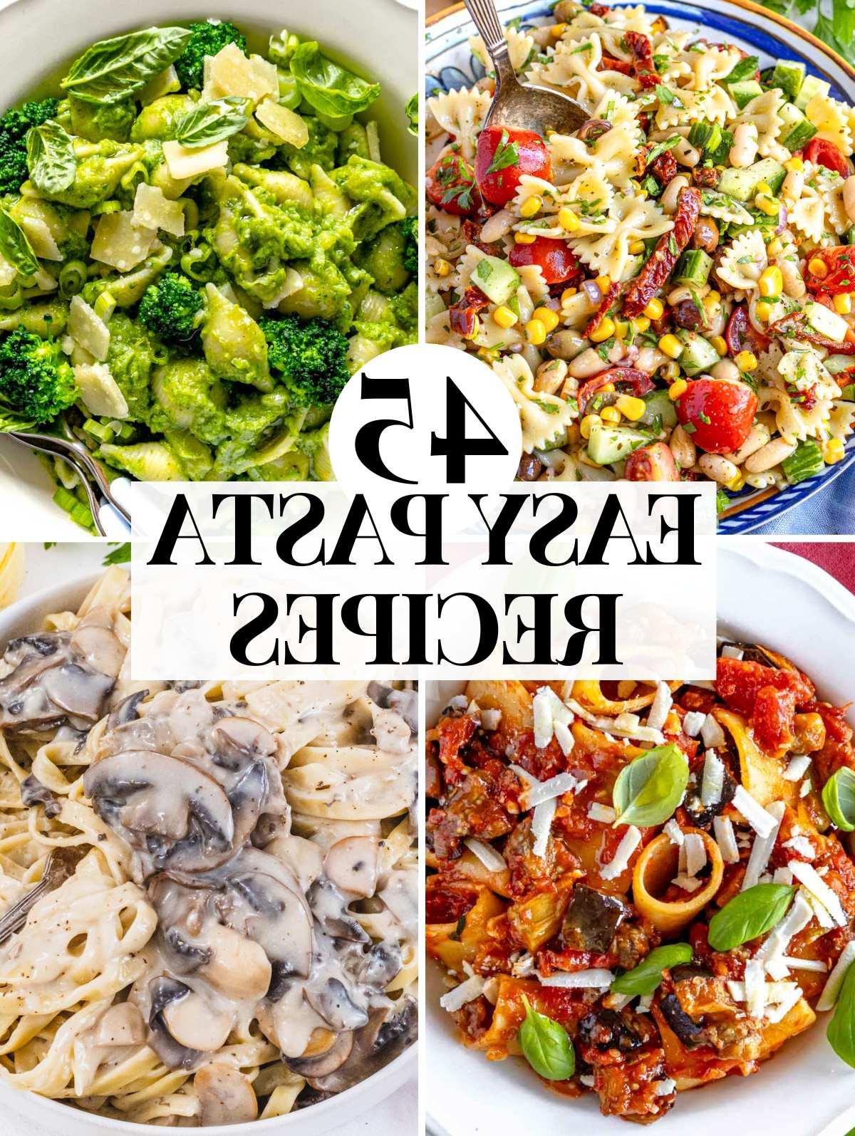 Einfache Pasta Rezepte: Cremige Nudeln auf einem Teller