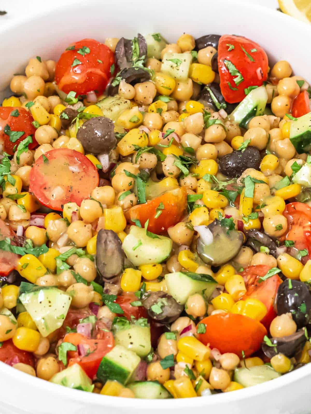 Kichererbsensalat.