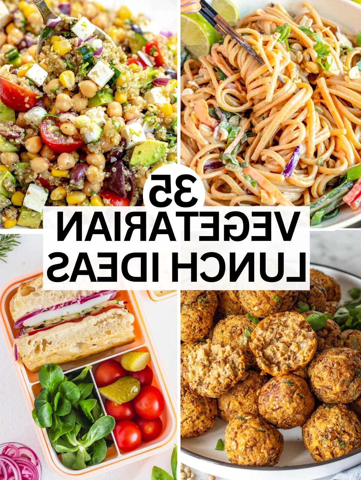 35 vegetarische Mittagessen Ideen: Eine vielfältige Auswahl an Bowls, Salaten, Sandwiches und warmen Gerichten.