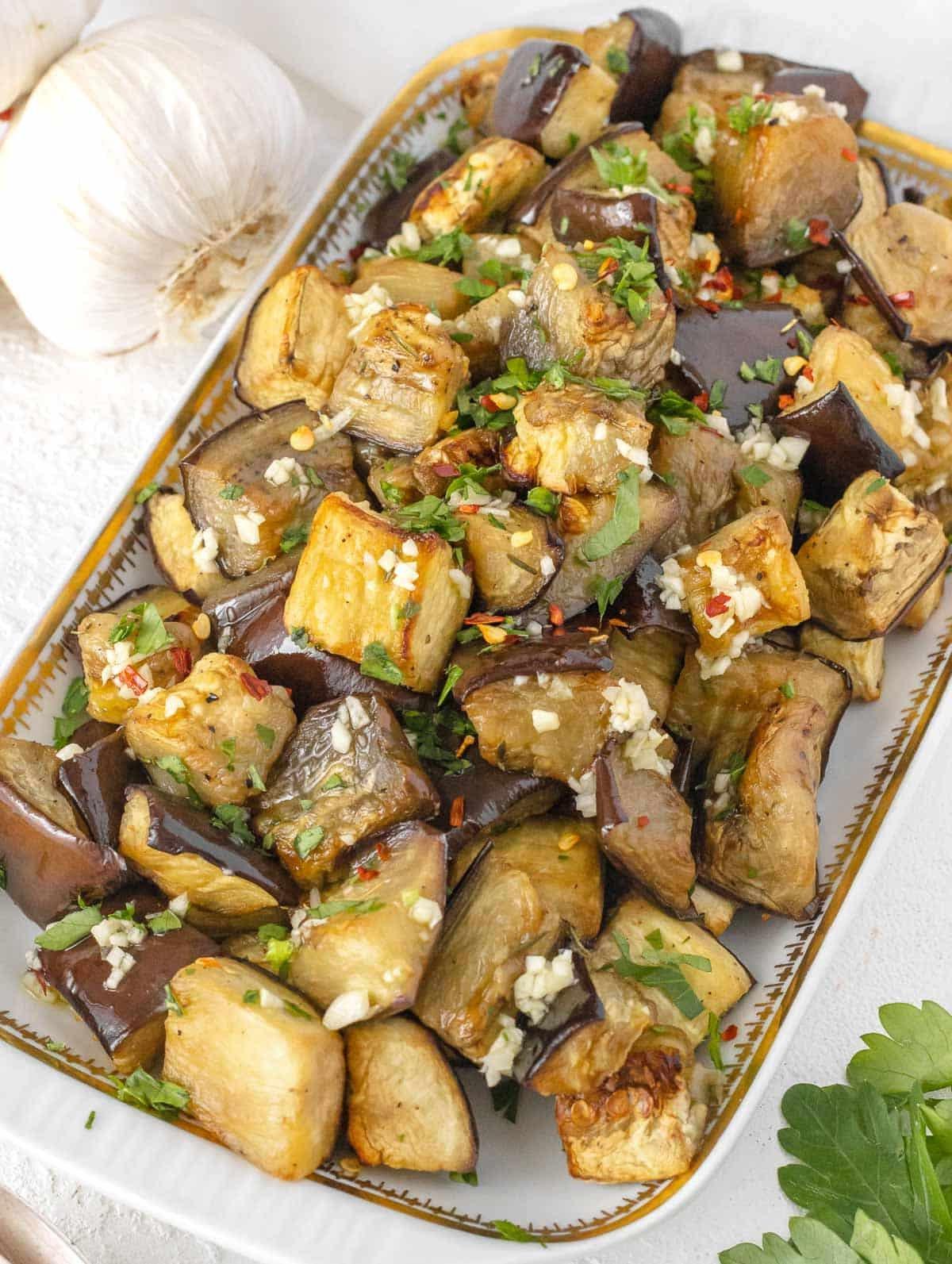 Aubergine aus der Heißluftfritteuse