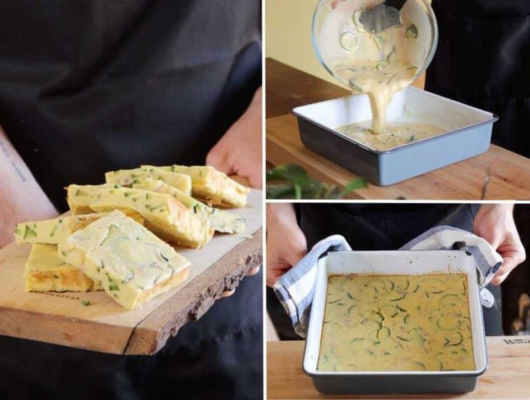 Vegane Frittata im Ofen backen.