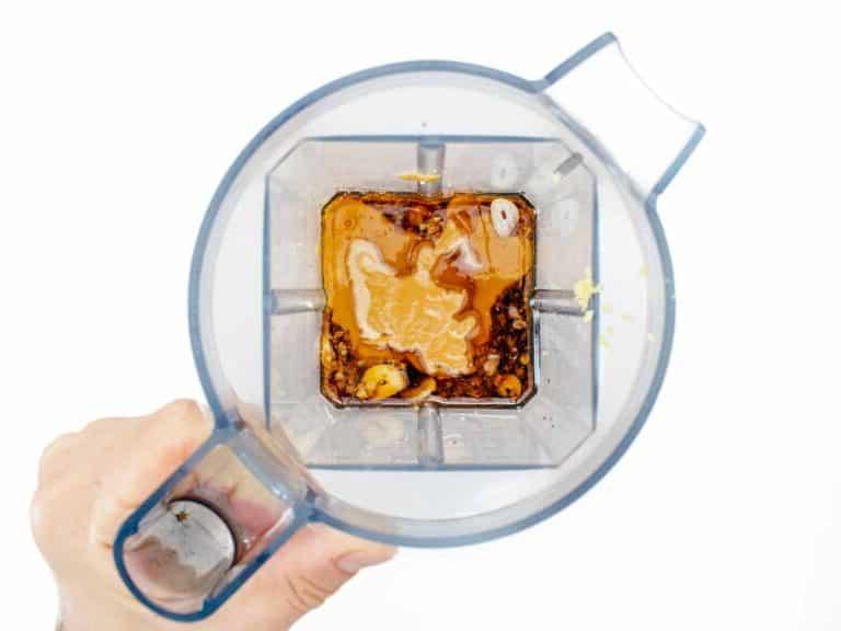 peanut sauce in a high speed blender