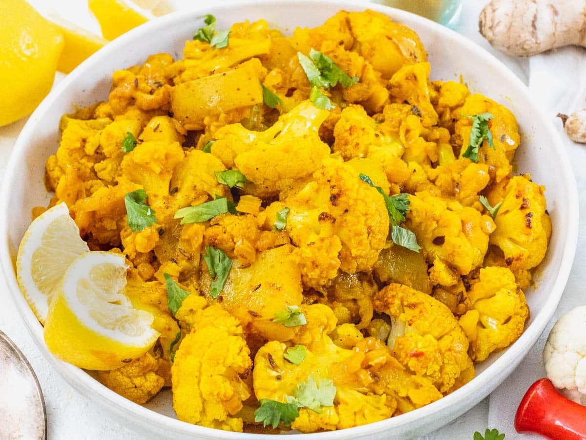 Aloo Gobi Rezept mit Zitrone