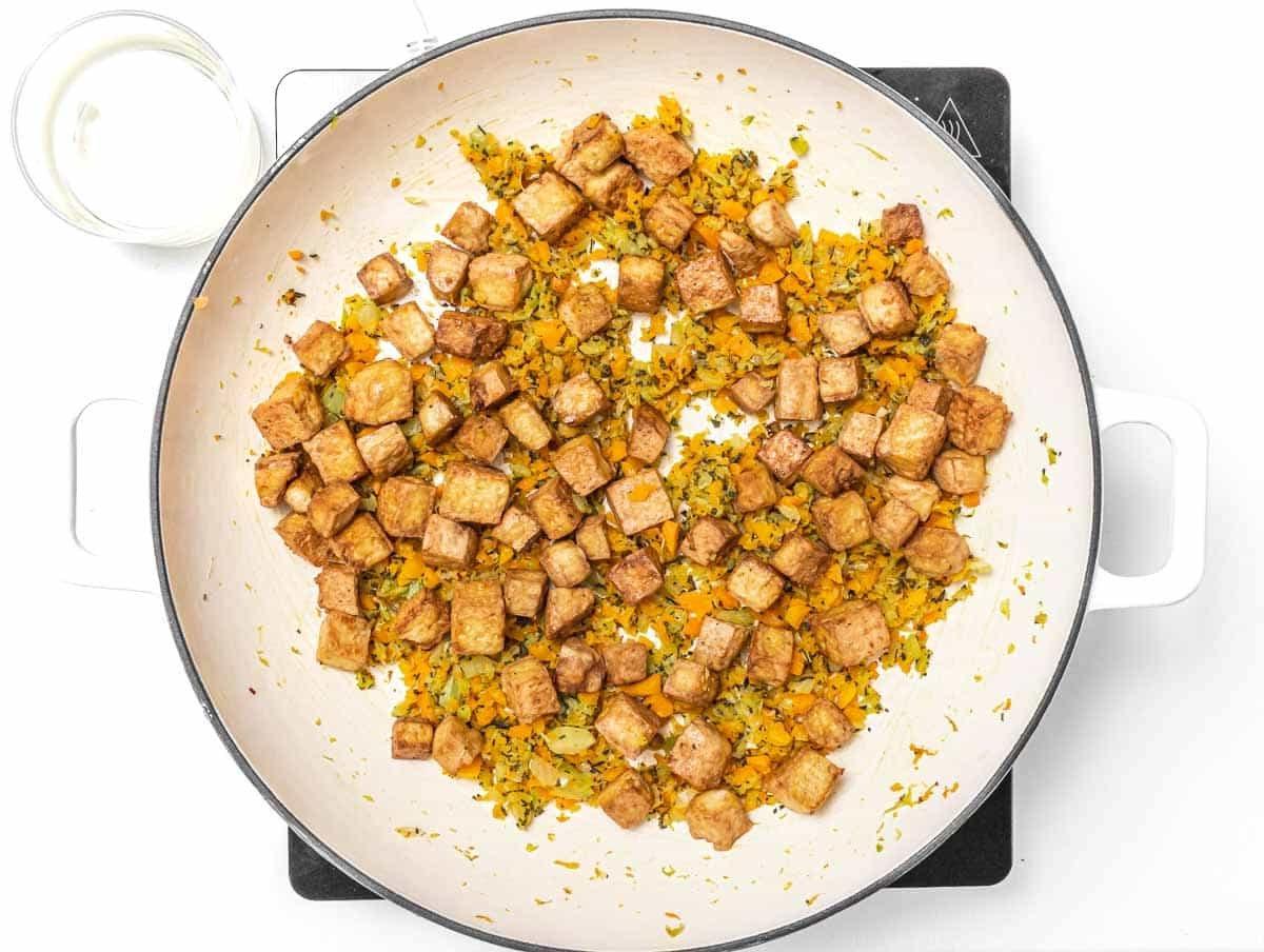 Tofu nach Jägerart 13 baked tofu in flavor base