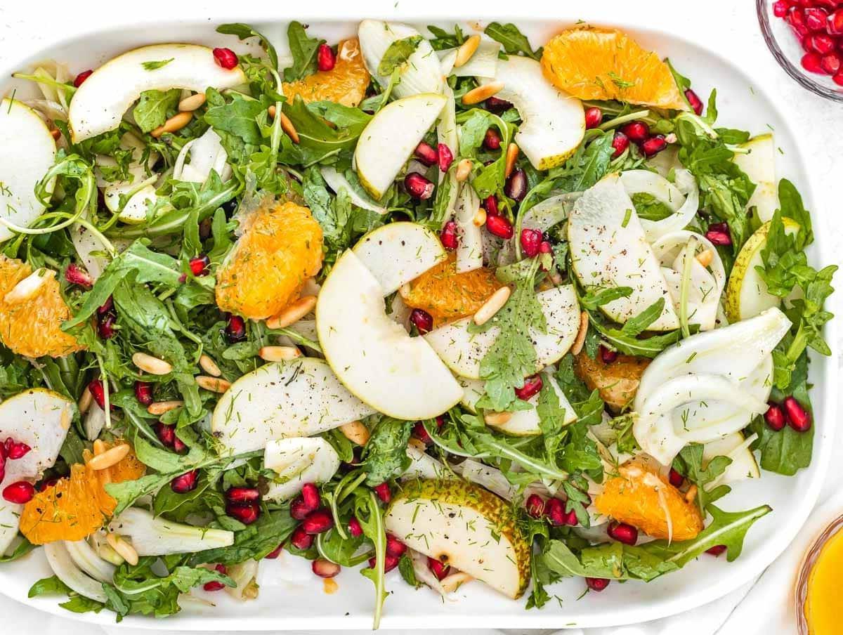 Fenchelsalat mit Rucola und Birne