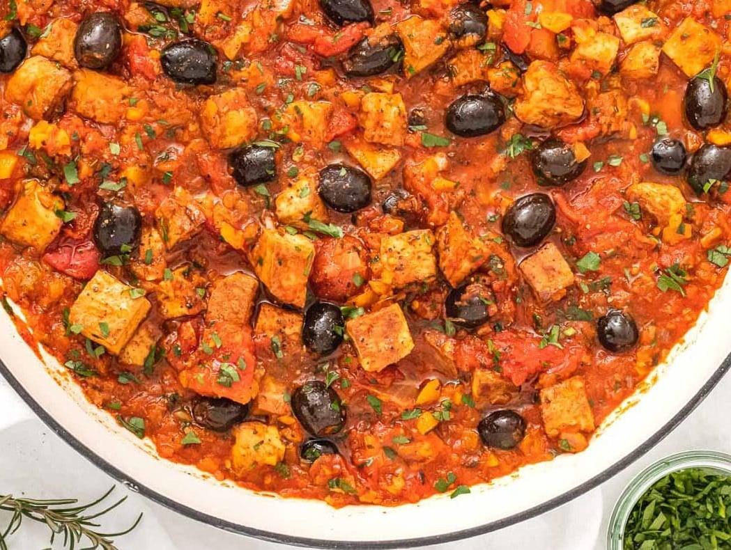 Tofu nach Jägerart 15 Tofu cacciatore and parsley