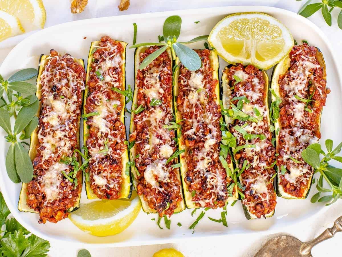 Einfache Zucchini-Boote