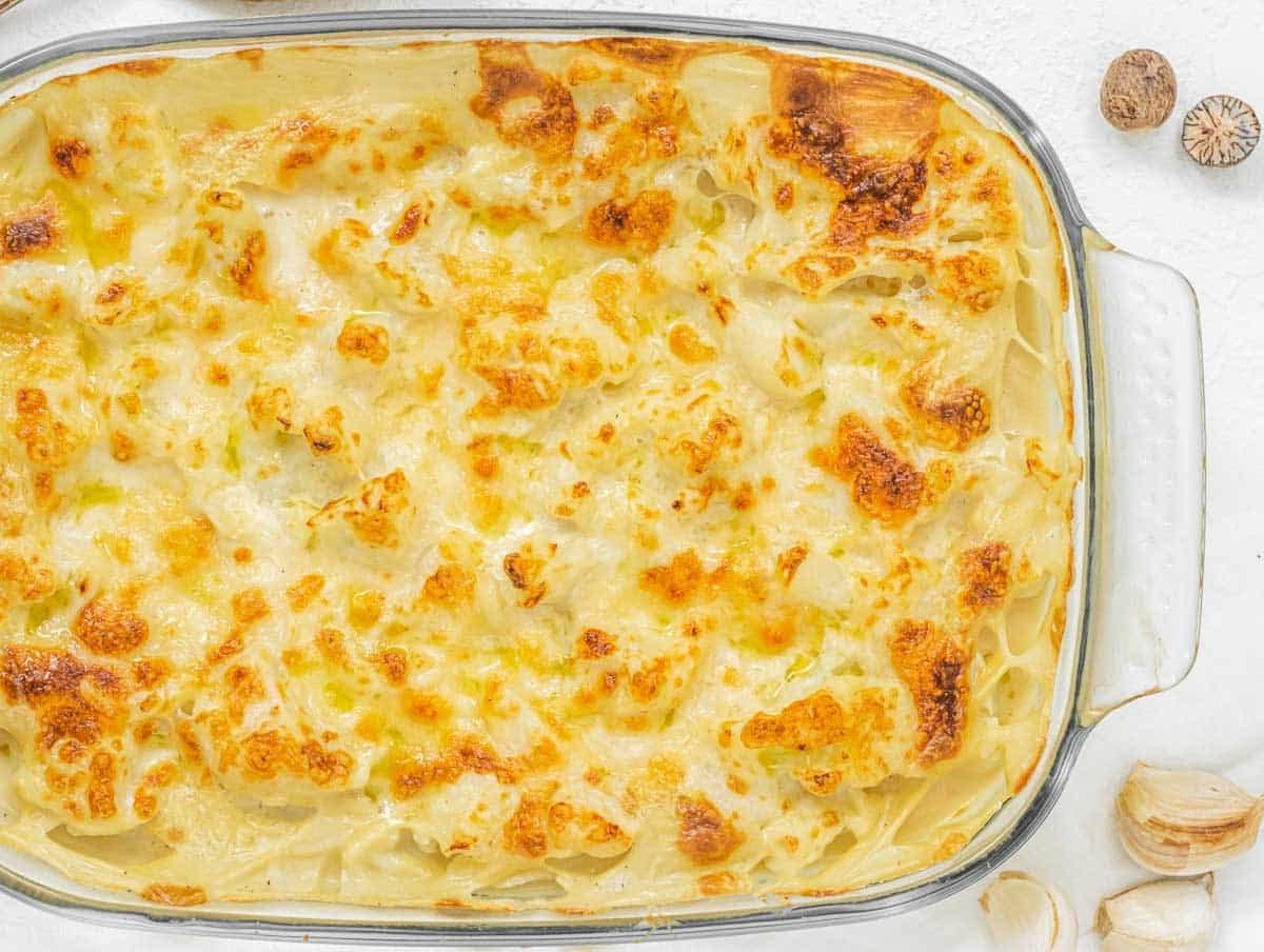 Blumenkohl-Käse-Auflauf mit Muskatnuss