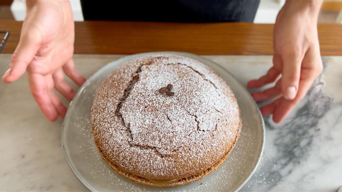the vegan coffee cake is ready