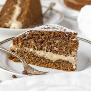 coffee cake on a white plate