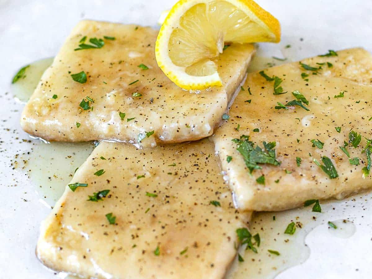 30 vegane Mittagessen-Ideen 22 Zitronen-Tofu mit frischer Petersilie