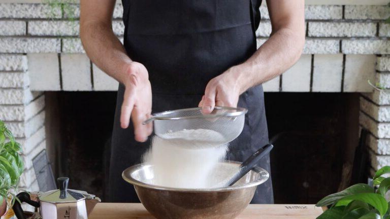 mixing all the ingredients in a bowl