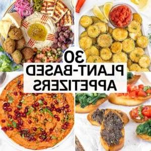 einfache vegane Vorspeisen mit Dips und Brot