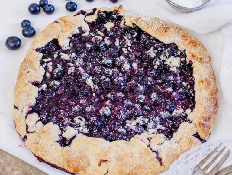 Heidelbeer-Galette nach dem Backen