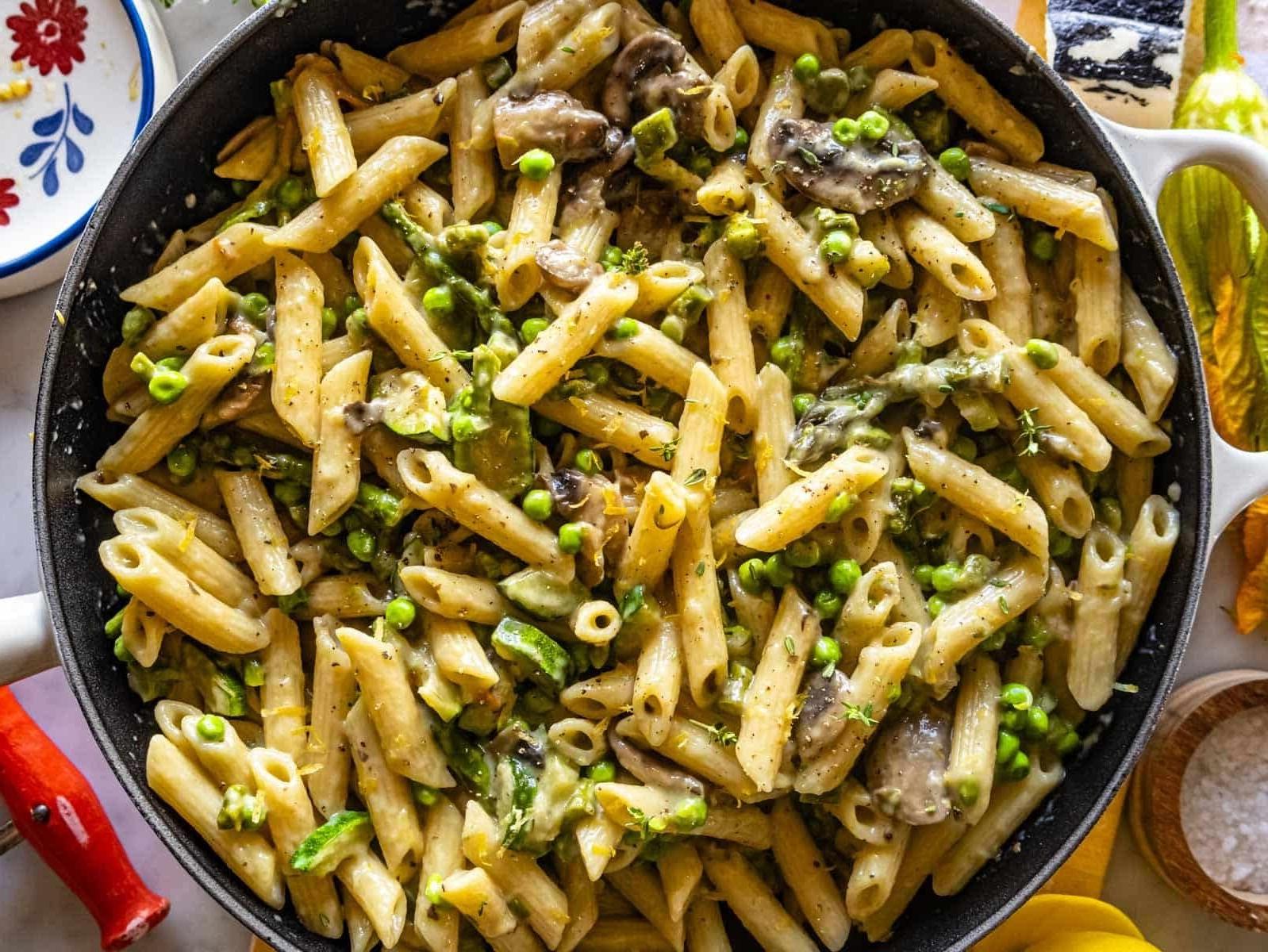 Einfache Pasta Primavera.