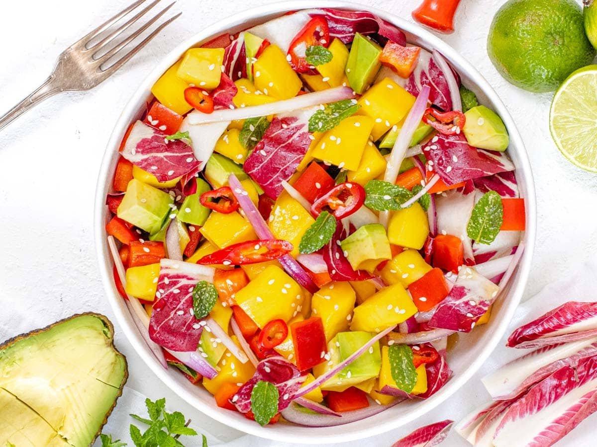 25 Avocado Rezepte 27 Mango-Salat mit Radicchio