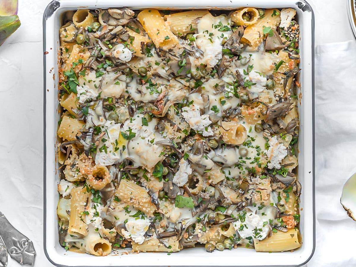 Artischocken-Pasta-Auflauf