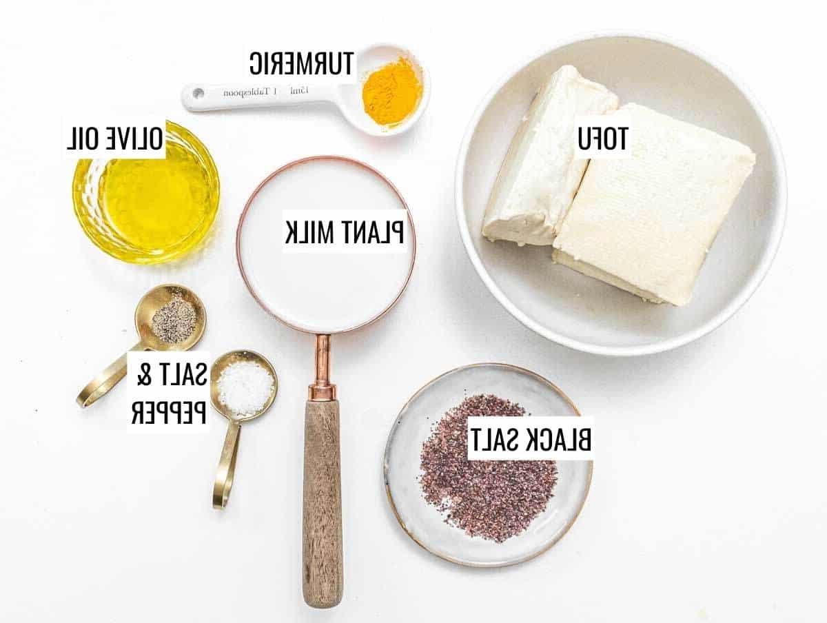 Zutaten für Tofu Rührei