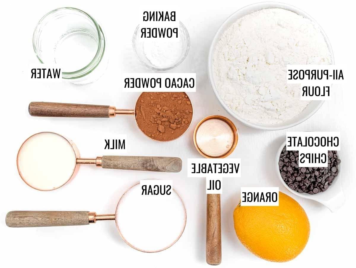 Zutaten: Schokolade, Orange und Mehl