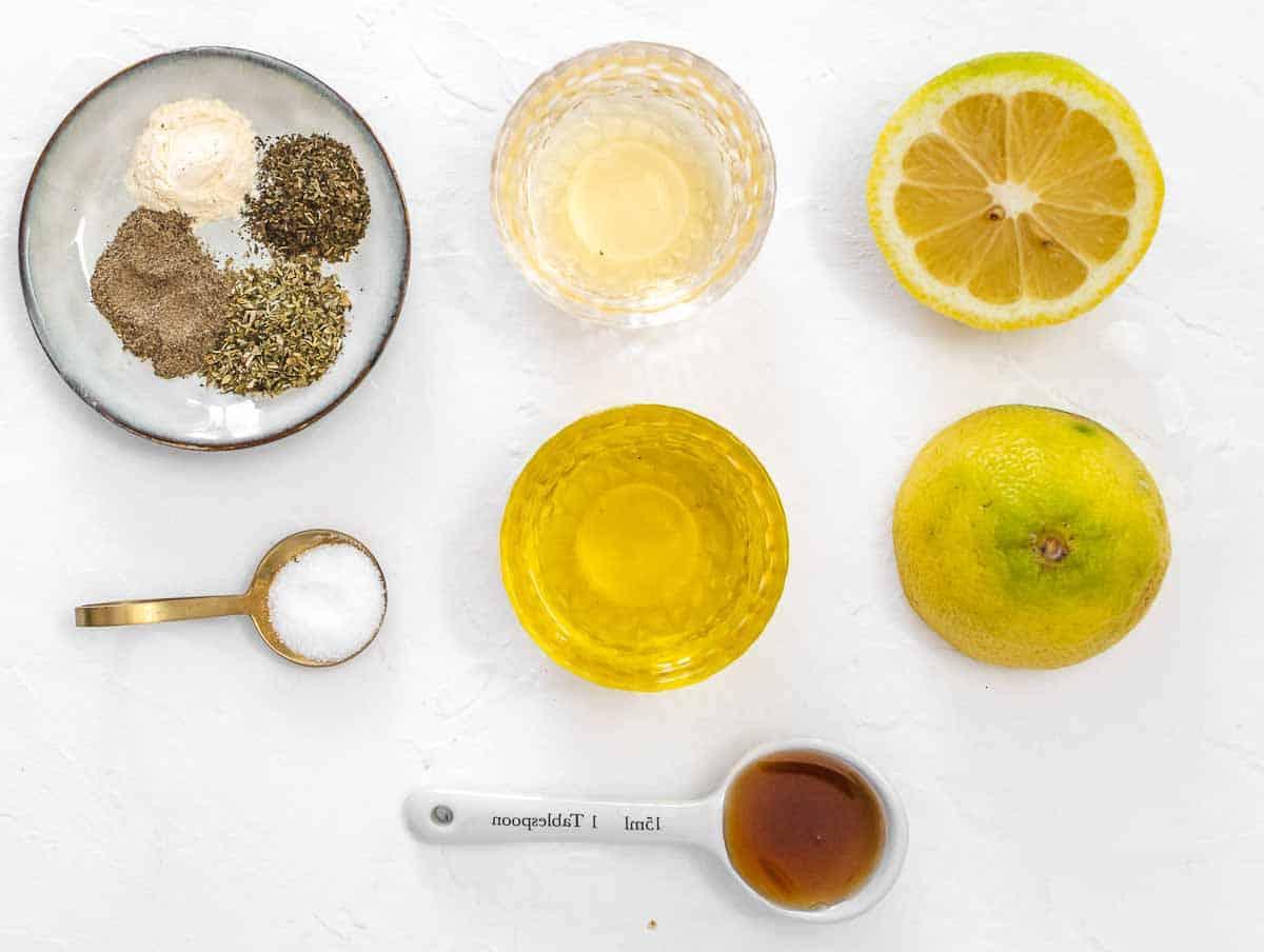 Zutaten für italienisches Dressing