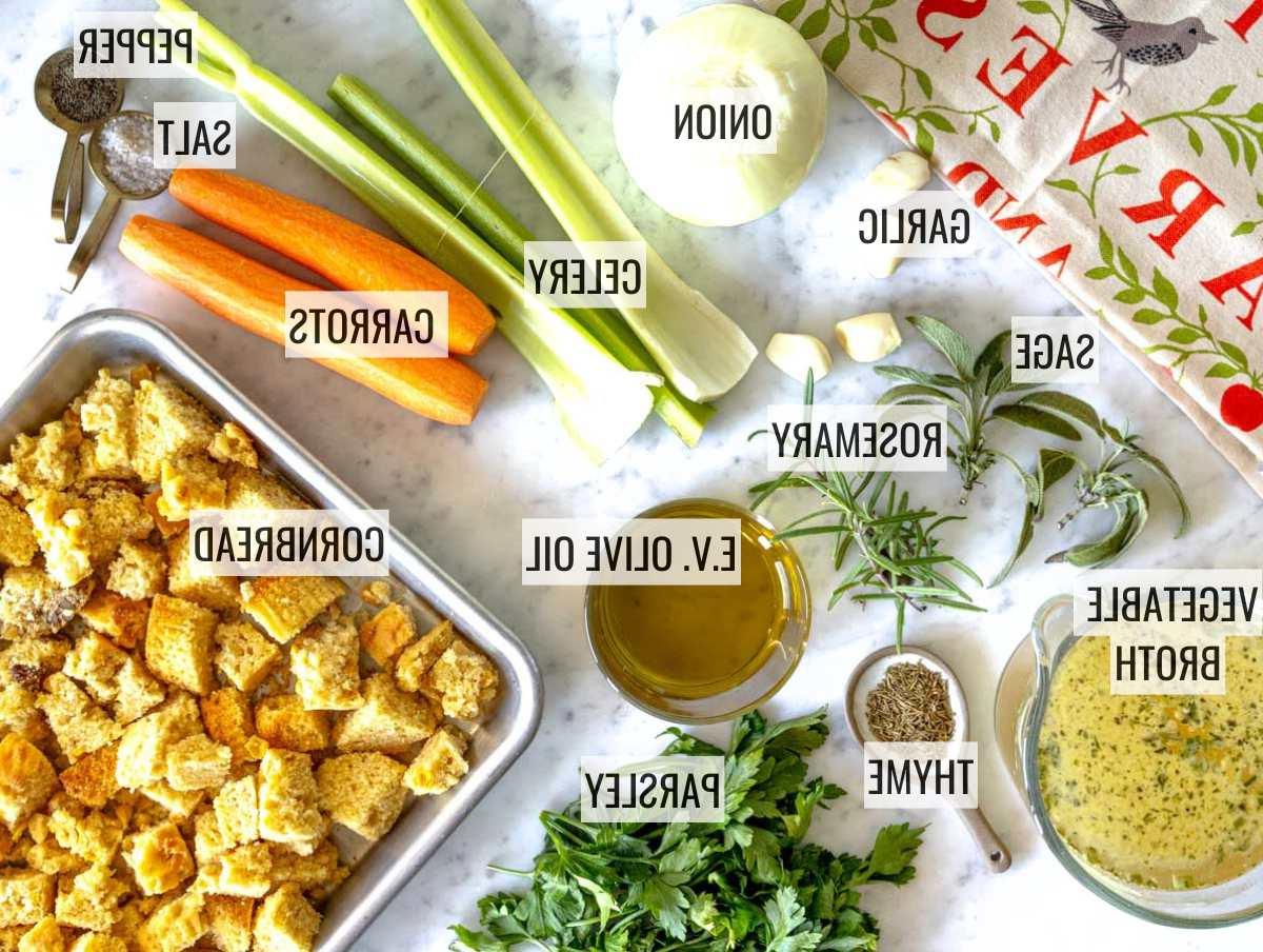 Zutaten für Cornbread Stuffing