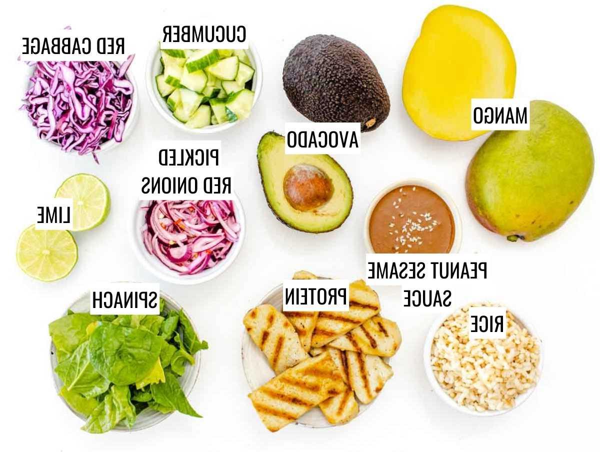 Zutaten für die Buddha Protein Bowl