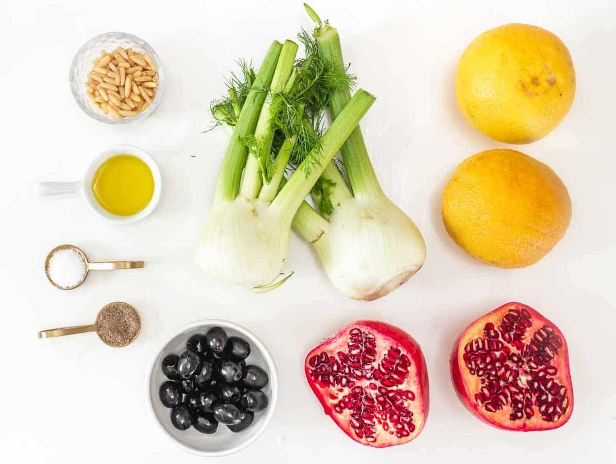 Zutaten für Fenchelsalat