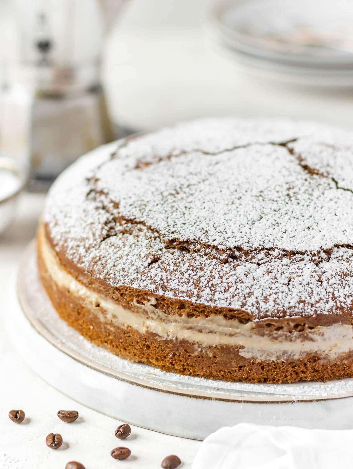 vegan coffee cake round