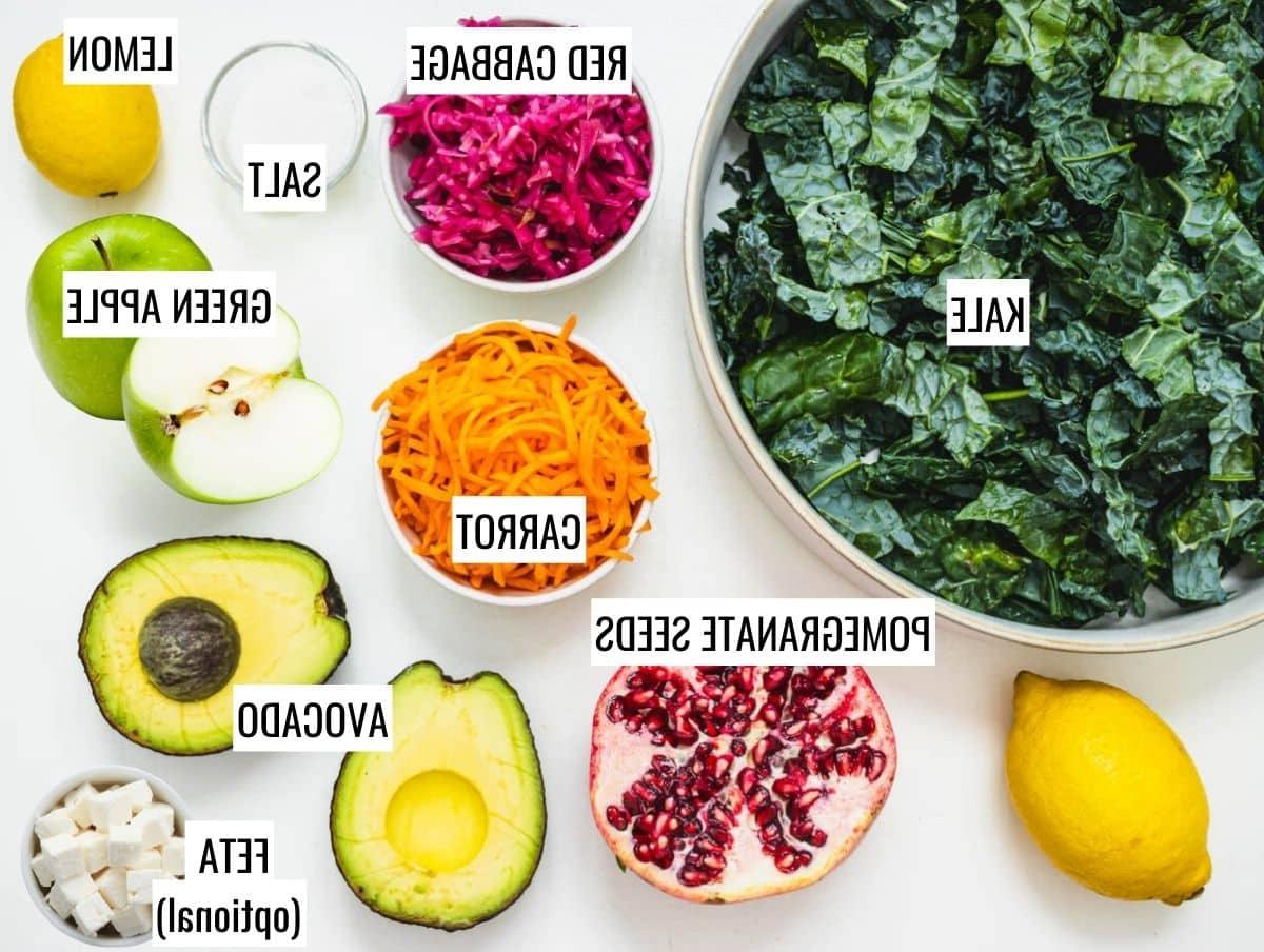 Zutaten für Grünkohlsalat