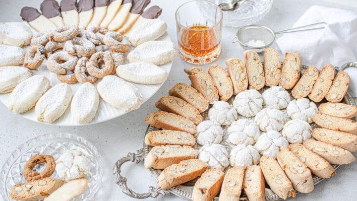 Platte mit italienischem Gebäck, Ricciarelli