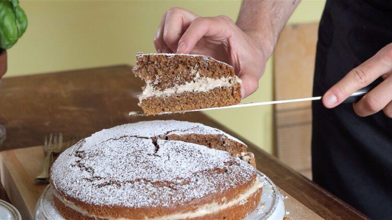 slice of vegan coffee cake
