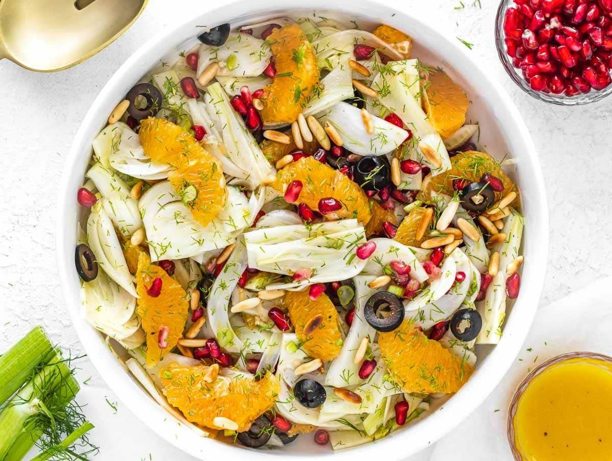 Fenchelsalat servierfertig
