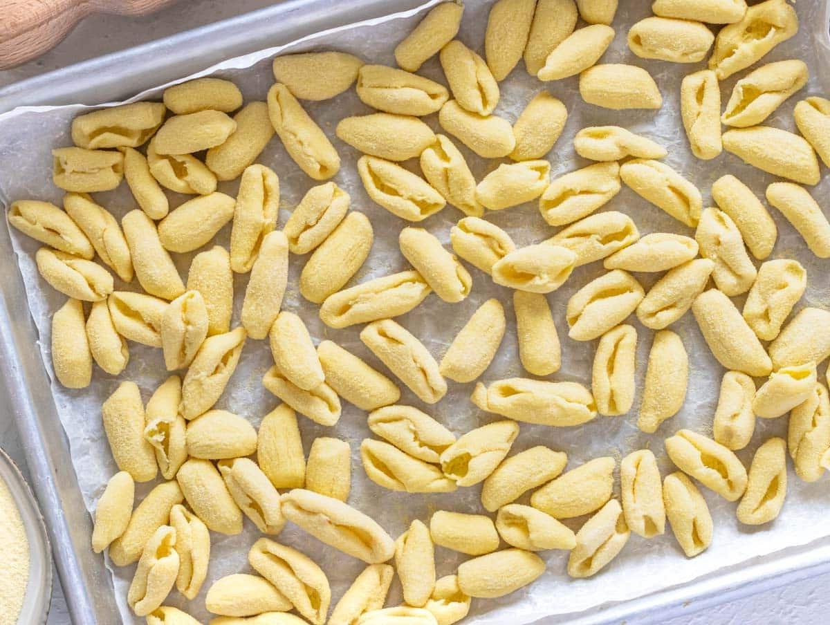 Cavatelli-Pasta und wie man die Pasta lagert