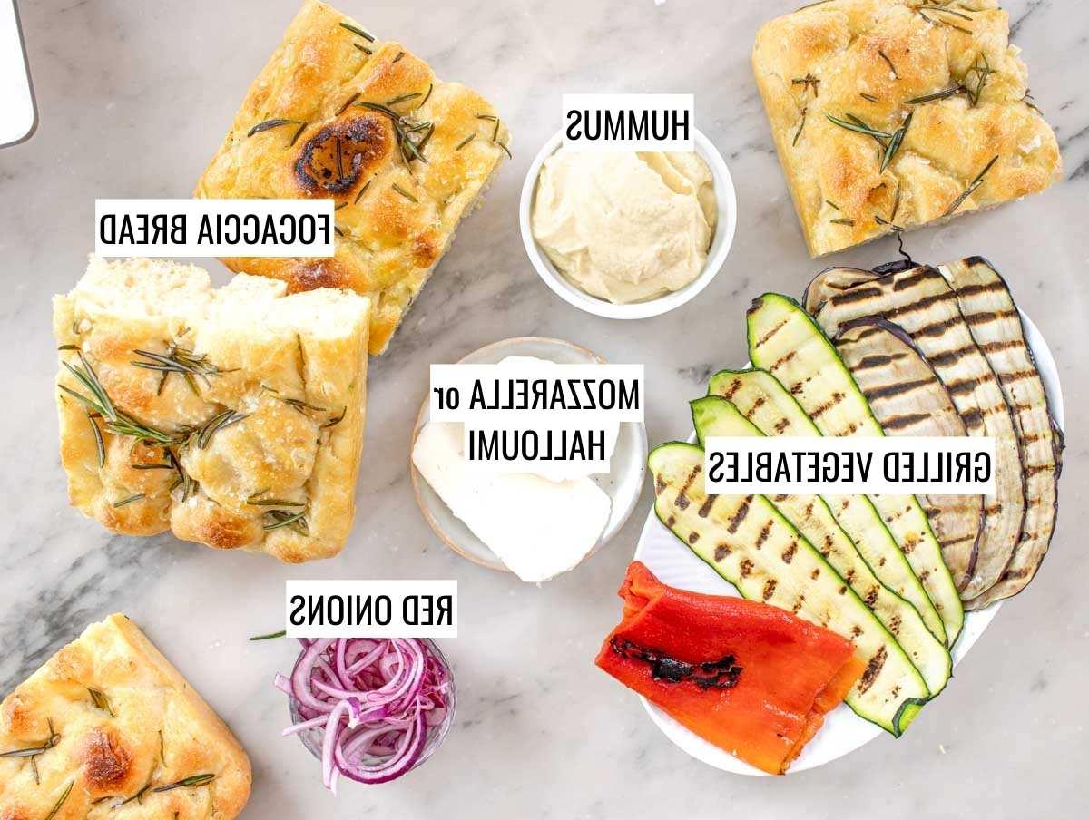 Zutaten für Focaccia Sandwich