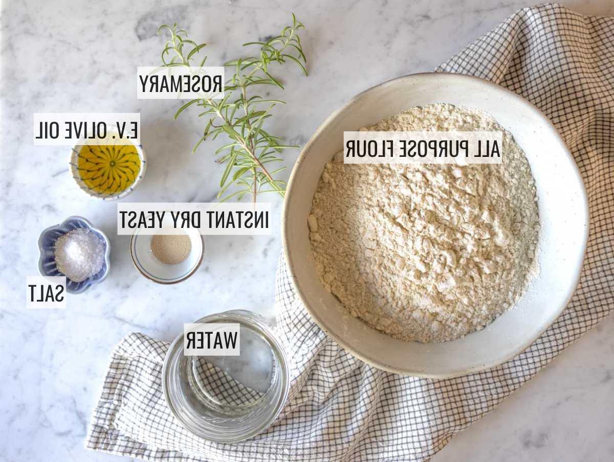 Zutaten für Schiacciata