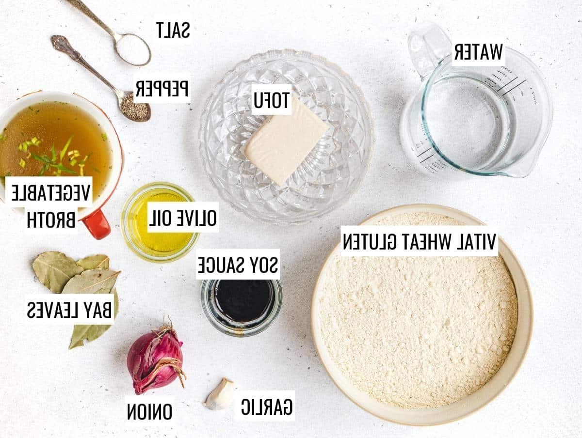 Zutaten für hausgemachtes Seitan