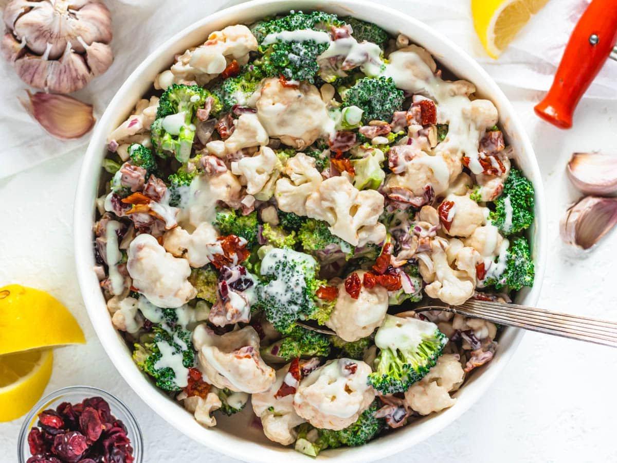 broccoli cauliflower salad and how to store it