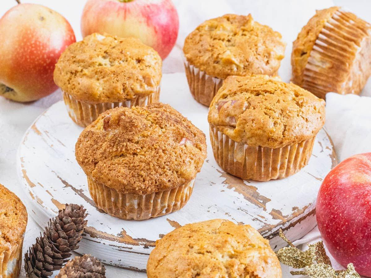 Vegane Apfelmuffins 5 Apfelmuffins mit Zimtzucker