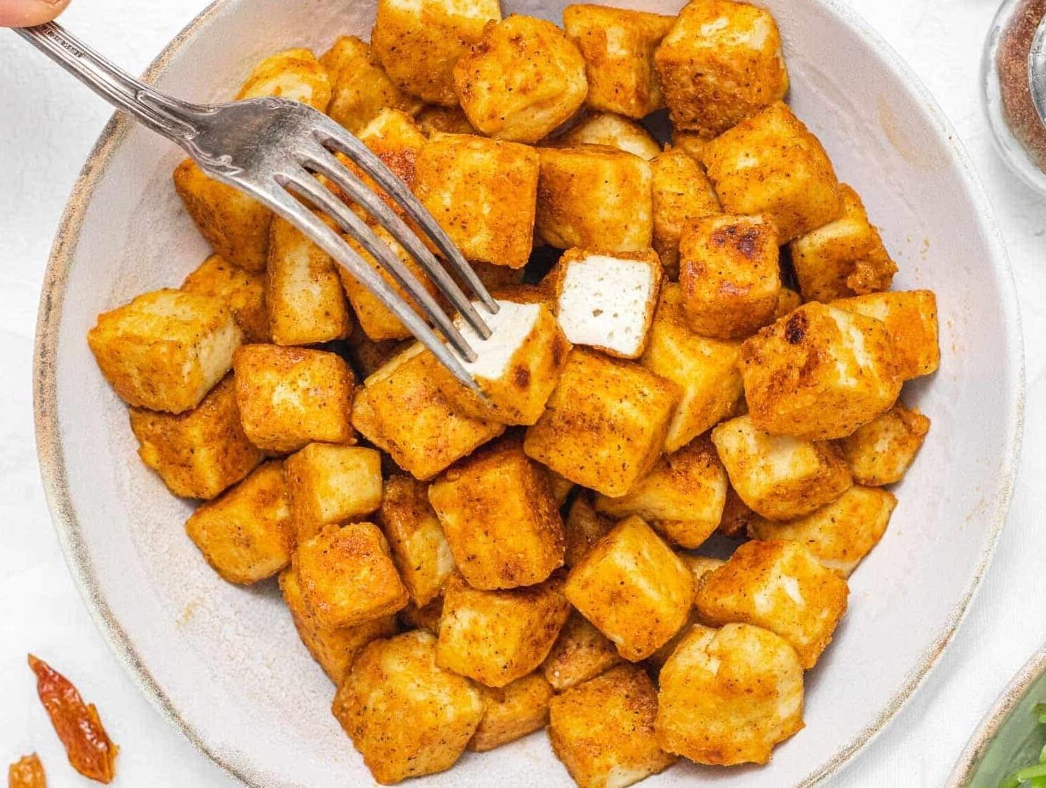 Gebratener Tofu mit Silberngabel