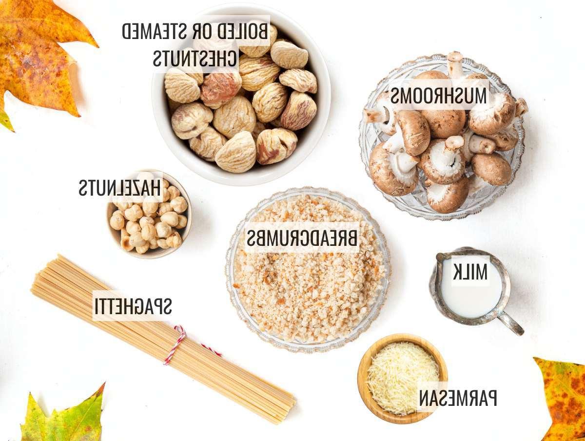 Zutaten für Kastanienpasta