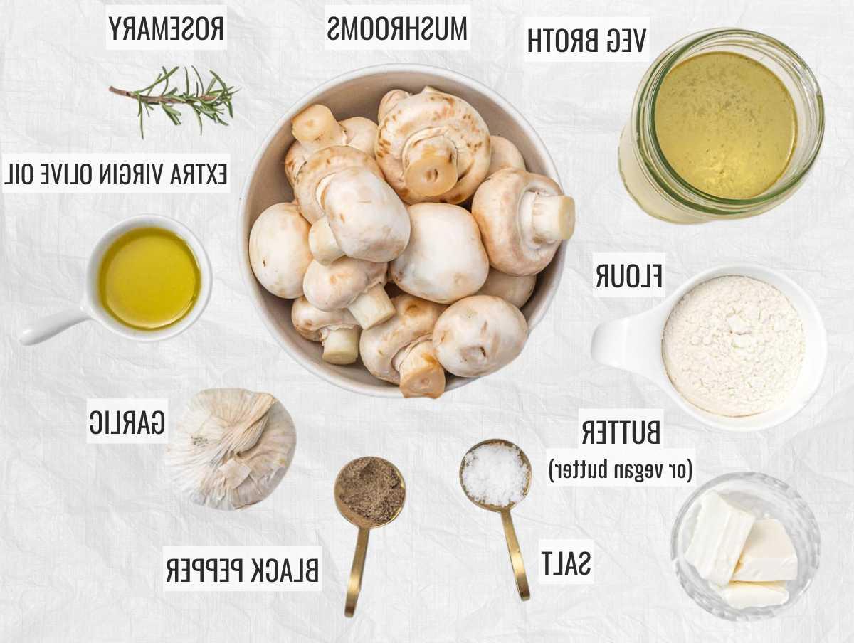 Zutaten für Pilzsoße