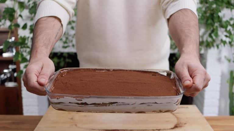 Veganes Tiramisu ist fertig