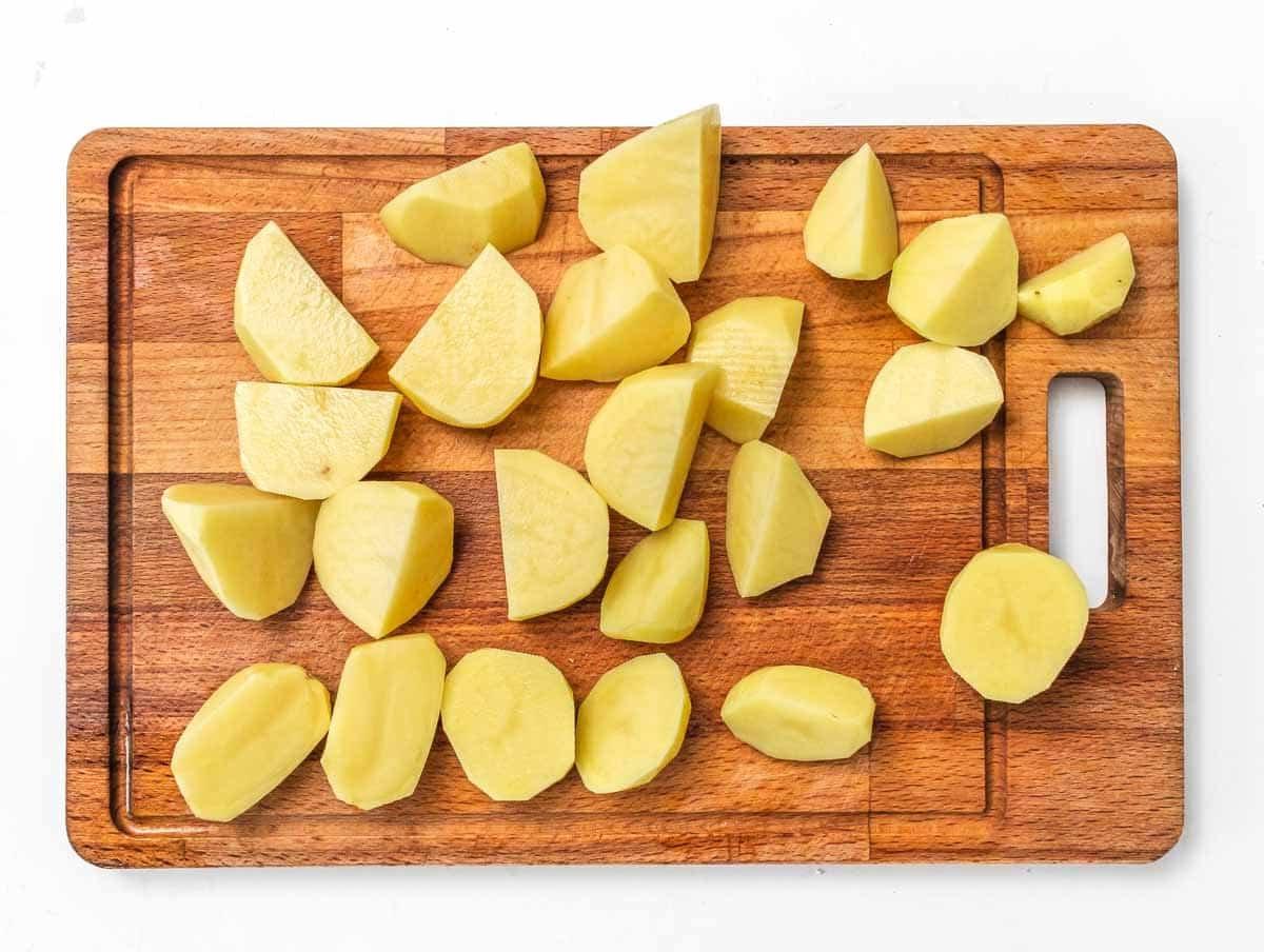 Geschnittene Kartoffeln
