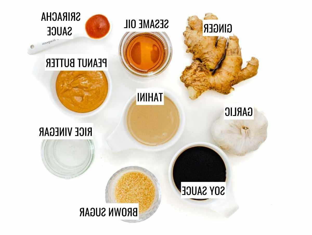 Zutaten für Erdnusssauce