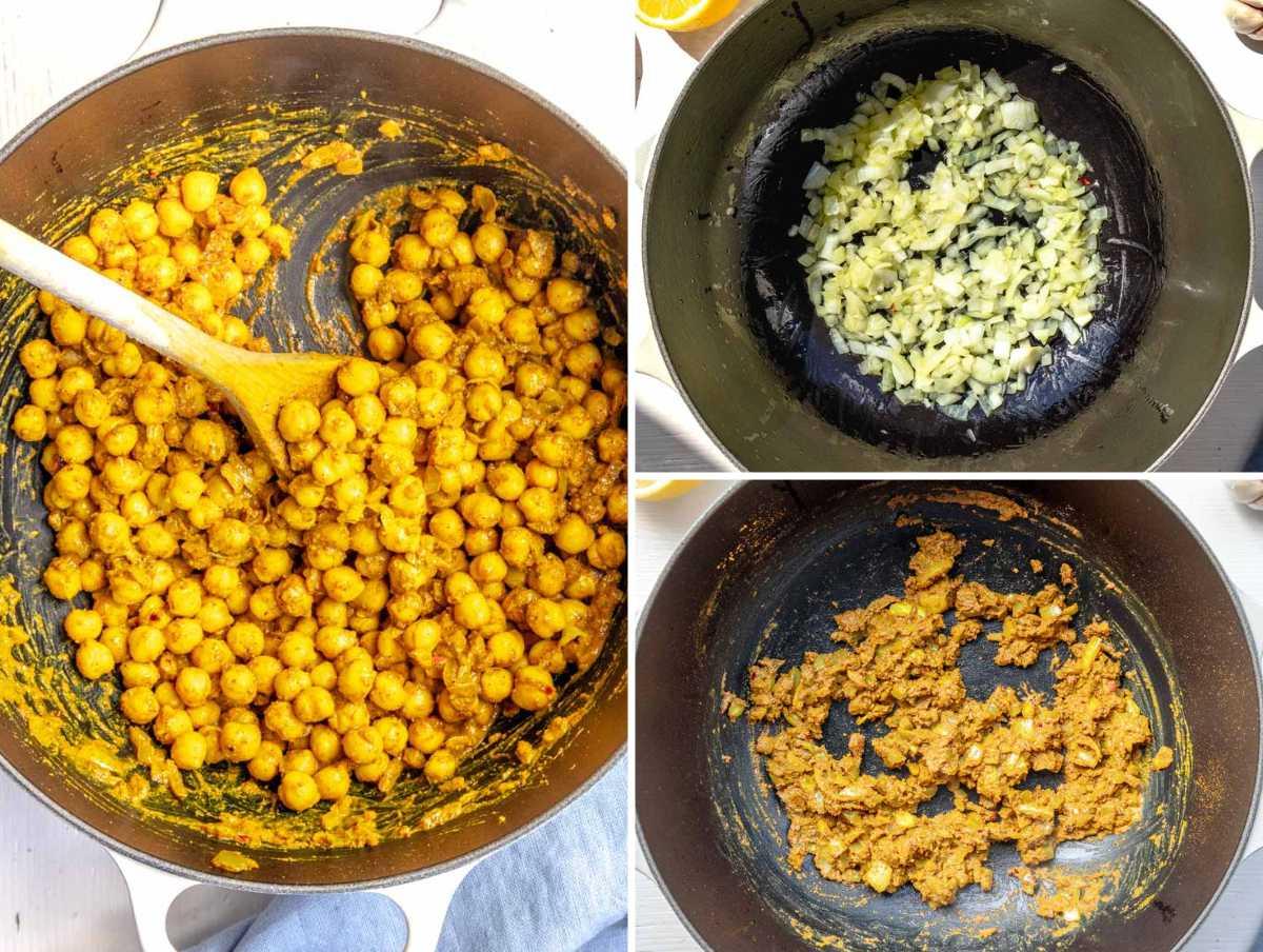 Chana Masala 7 Wie man Chana Masala Geschmacksbasis zubereitet