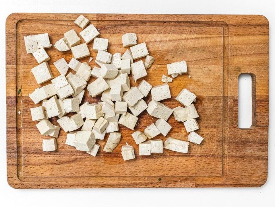 Tofu nach Jägerart 7 Tofu in cubes