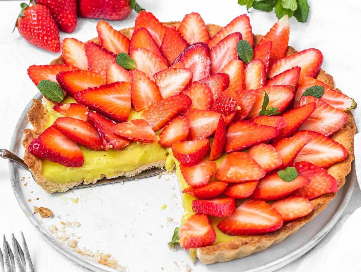 Erdbeertarte mit Vanillecreme