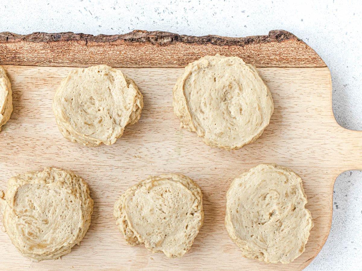 Geschnittener Seitan-Teig