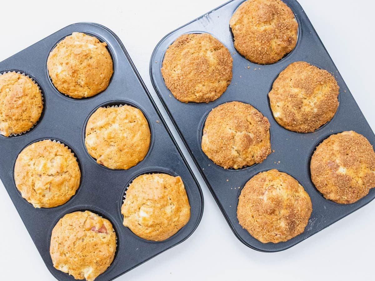 Vegane Apfelmuffins 10 frisch gebackene vegane Apfelmuffins